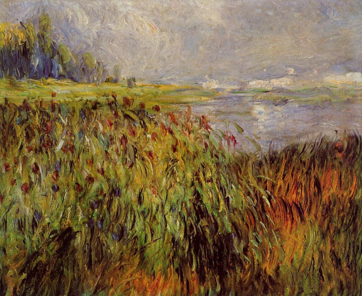 Bulrushes on the banks of the Seine 1874